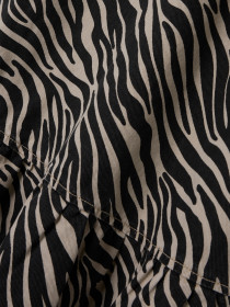 NAME IT Kjole Zebra Twill Cement Black Zebra